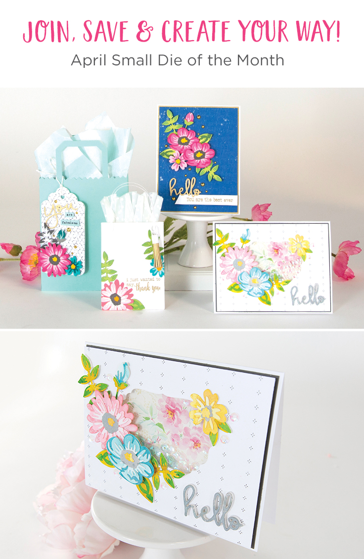 April 2019 Small Die of the Month is Here – Layered Colorful Blooms
