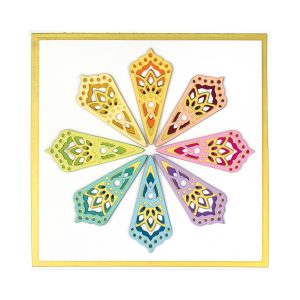 Spellbinders June 2019 Small Die of the Month is Here – Kaleidoscope Trio. This die set features 10 die templates that are ideal to create little layered accents or even full card backgrounds! Just pick the right color of paper and die-cut away!