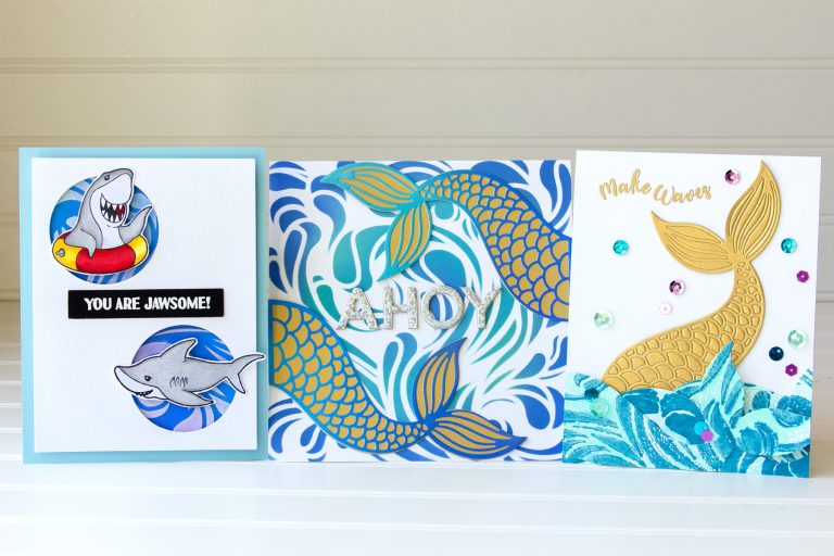 Hello Summer Inspiration | Make Waves Cards with Jean Manis for Spellbinders & FSJ