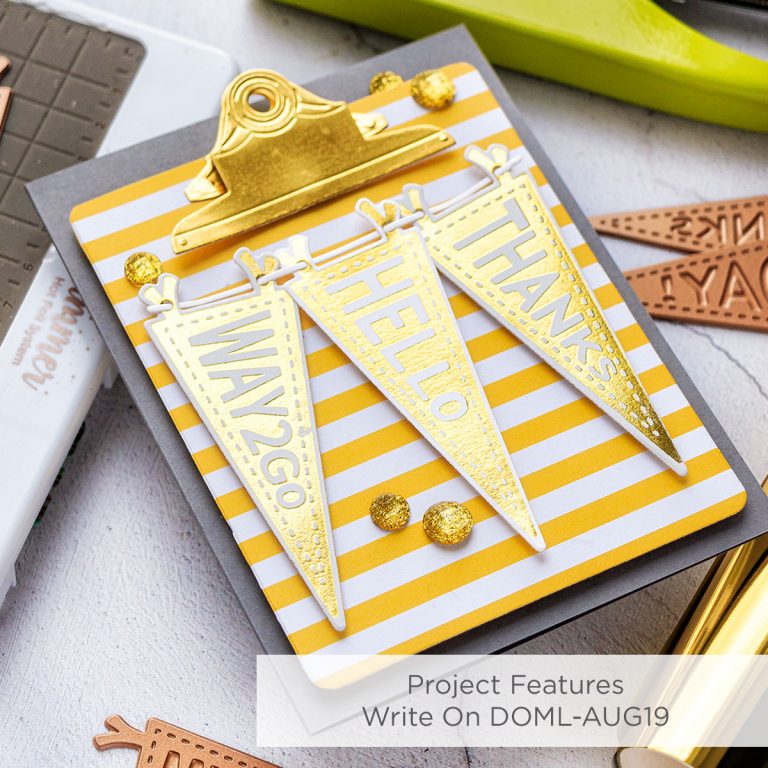 Spellbinders August 2019 Glimmer Hot Foil Kit of the Month is Here – All Occasion Pennants