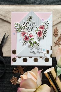 Spellbinders Foil Basics Collection by Yana Smakula - Inspiration | Envelope Bouquet with Marie Nicole