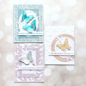 Spellbinders Modern Essentials Collection - Inspiration | Hot Foiled Card with Brenda #Spellbinders #NeverStopMaking #GlimmerHotFoilSystem #HotFoiling