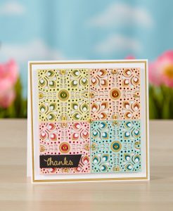 Spellbinders - The Cutting Edge Project Kit! Kaleidoscope Thank You Card