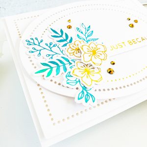 Spellbinders Modern Essentials Collection Inspiration | Clean & Simple Foiled Cards with Yasmin #Spellbinders #NeverStopMaking #GlimmerHotFoilSystem #HotFoiling