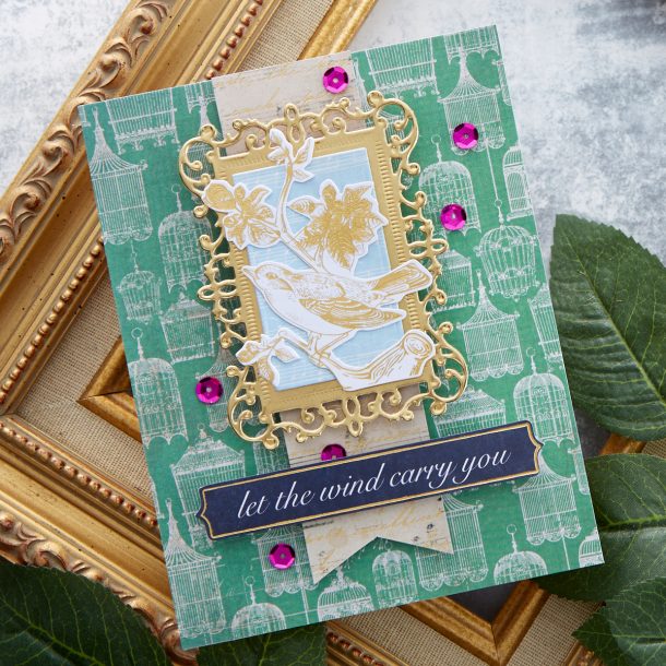Spellbinders July 2020 Card Kit of the Month is Here – Vintage Mementos #Spellbinders #NeverStopMaking #CardKit #Cardmaking