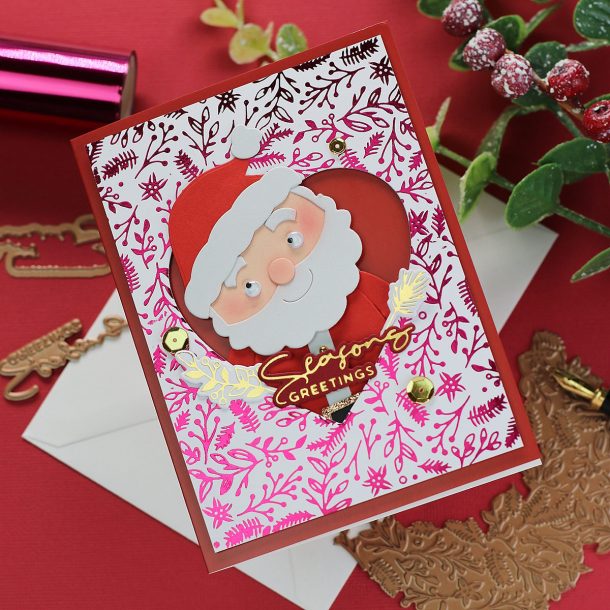 Spellbinders Yana’s Christmas Foiled Basics Collection by Yana Smakula - project inspiration with Bibi Cameron #spellbinders #NeverStopMaking #GlimmerHotFoilSystem #Cardmaking #Christmascardmaking