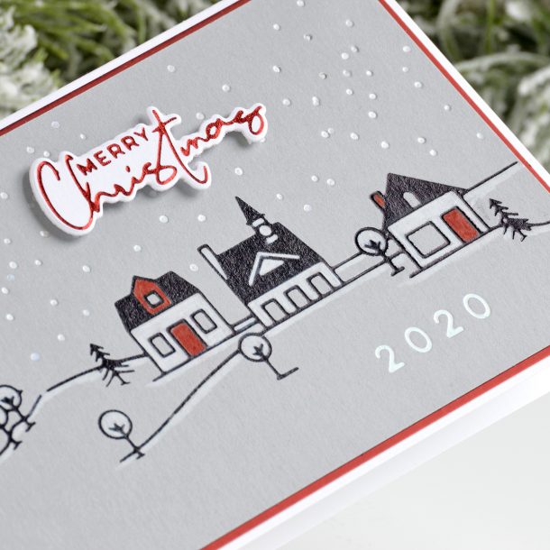 Spellbinders Yana's Christmas Foiled Basics Collection by Yana Smakula – Adding Touches of Color with Annie Williams #spellbinders #NeverStopMaking #GlimmerHotFoilSystem #Cardmaking #Christmascardmaking
