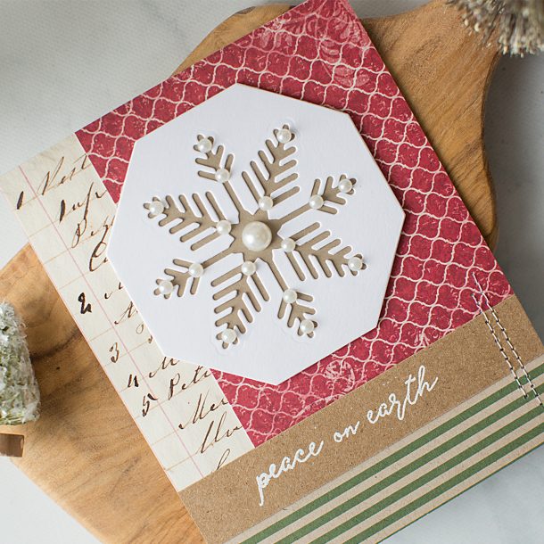 CAS Holiday Cards with Carolyn Peeler for Spellbinders featuring Christmas Cascade collection by Becca Feeken #Spellbinders #NeverStopMaking #Diecutting #ChristmasCardmaking