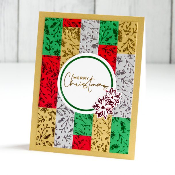Elegant Christmas Foiled Cards with Jean Manis for Spellbinders featuring Christmas Foiled Basics Collection by Yana Smakula #Spellbinders #NeverStopMaking #GlimmerHotFoilSystem #Cardmacking #Christmacking