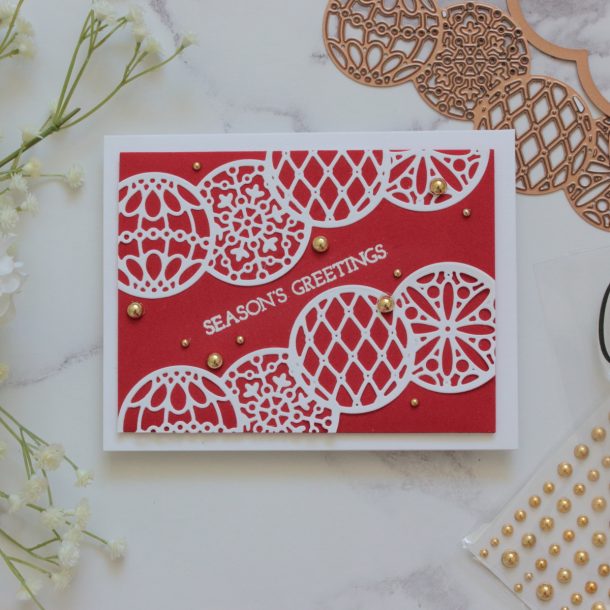 The Warm Holiday Wishes Project Kit by Spellbinders | Cardmaking Inspiration with Amanda Korotkova | Video Tutorial #Spellbinders #NeverStopMaking #DieCutting #Cardmaking #ChristmasCardmaking