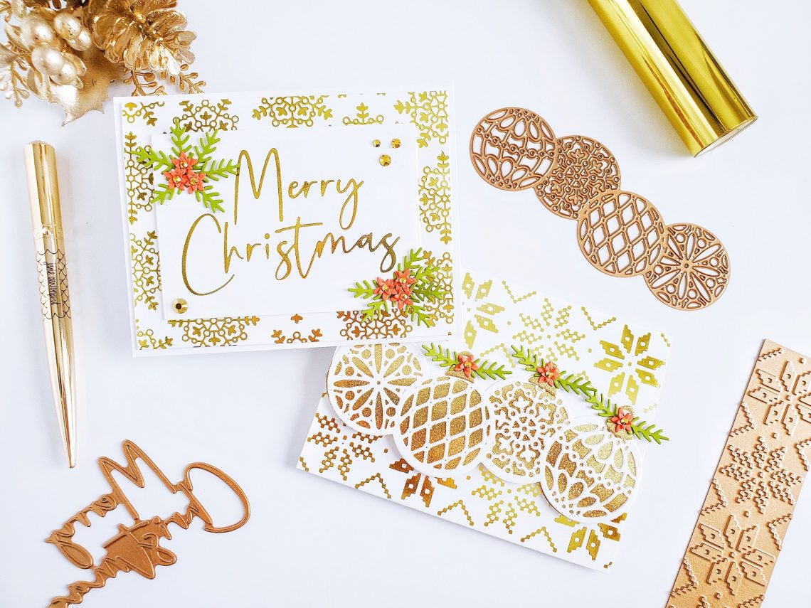 Spellbinders Sparkling Christmas Collection | Inspiration with Yasmin Dias #Spellbinders #NeverStopMaking #Christmascardmaking #Cardmaking #GlimmerHotFoilSystem