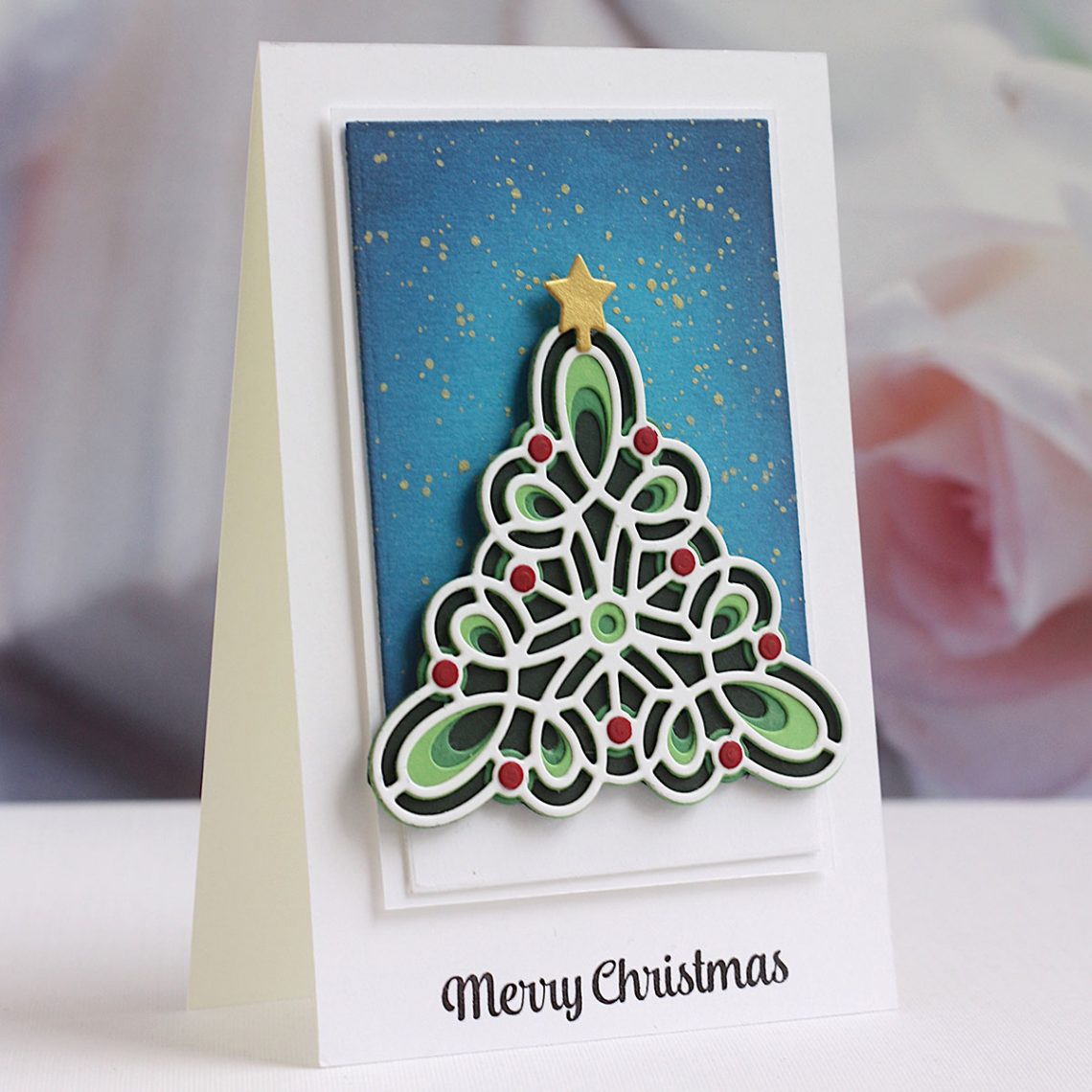 Spellbinders Sparkling Christmas Collection – Cardmaking Inspiration with Karin Åkesdotter #Spellbinders #NeverStopMaking #Christmascardmaking #Cardmaking