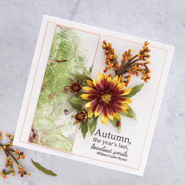 What's New at Spellbinders | Autumn Flora Collection by Susan Tierney-Cockburn. S4-1079 Foliage & Ladybugs #Spellbinders #NeverStopMaking #PaperFlowers #DieCutting #Cardmaking