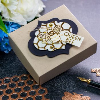 Becca Feeken Sweet Cardlets Glimmer Project Kit | Cardmaking Inspiration with Bibi Cameron | Video Tutorial | Create Multipurpose Toppers #NeverStopMaking #DieCutting #Cardmaking #GlimmerHotFoilSystem
