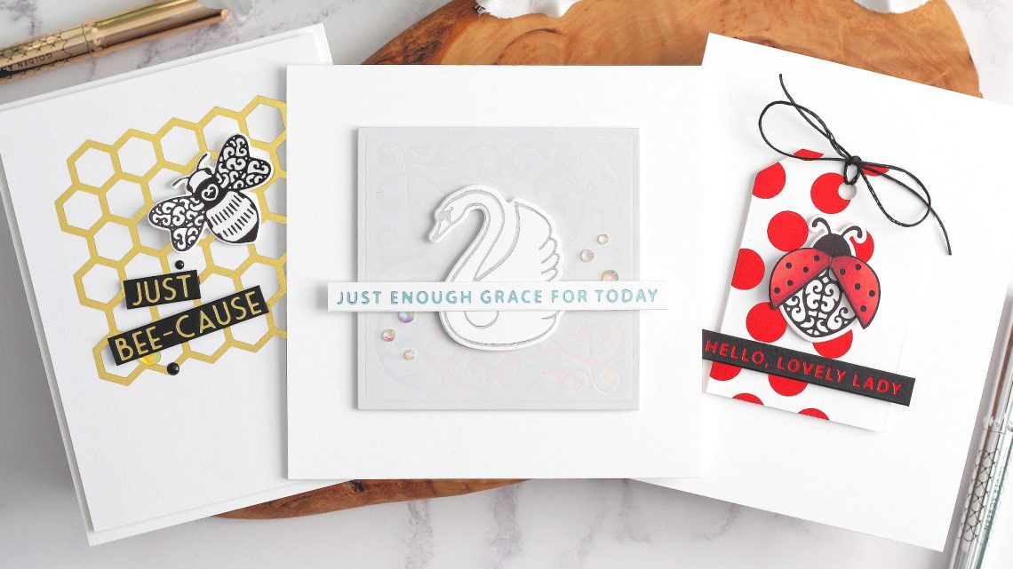 Becca Feeken Sweet Cardlets Glimmer Project Kit | Cardmaking Inspiration with Michelle Short | Video Tutorial #NeverStopMaking #DieCutting #Cardmaking #GlimmerHotFoilSystem