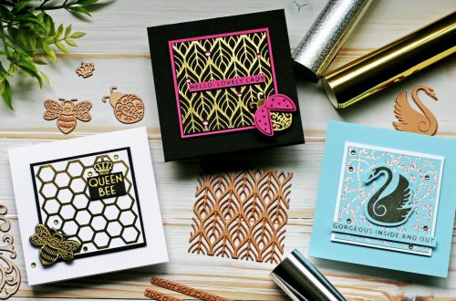 Becca Feeken Sweet Cardlets Glimmer Project Kit | Cardmaking Inspiration with Sandi MacIver | Video Tutorial #NeverStopMaking #DieCutting #Cardmaking #GlimmerHotFoilSystem