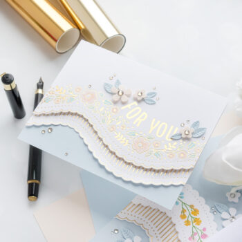April 2021 Glimmer Hot Foil Kit of the Month is Here – Curved Glimmer Border & Sentiments