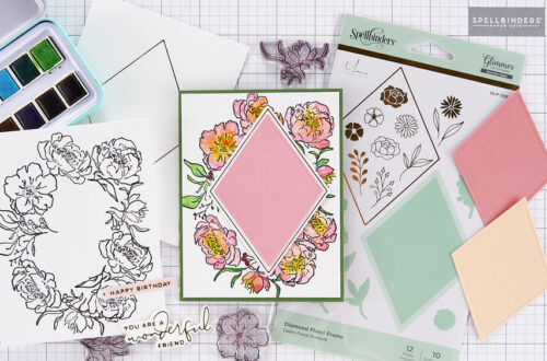 Stunning Watercolor Floral Card + Glimmer Accents | Spellbinders Live