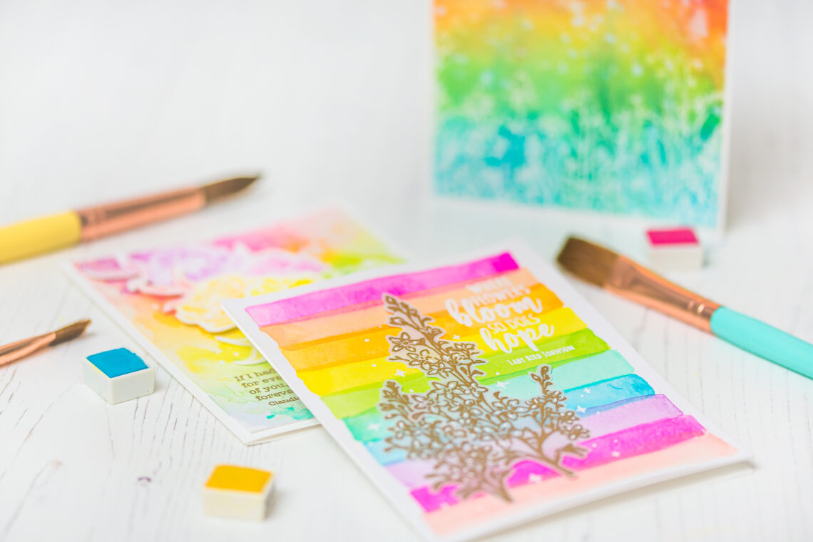 Rainbow Floral Cards with Mona Toth