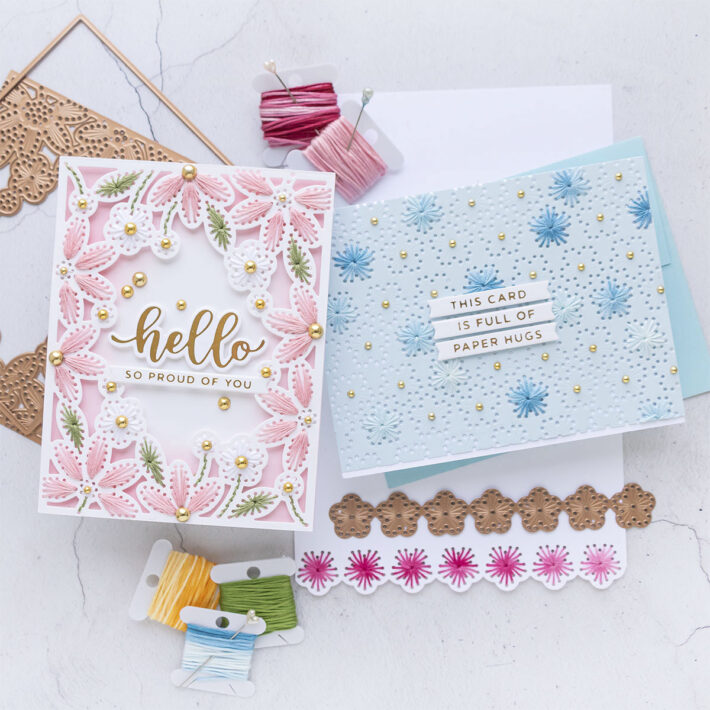 May 2021 Large Die of the Month is Here – Stitched Card Front, Border & Flower