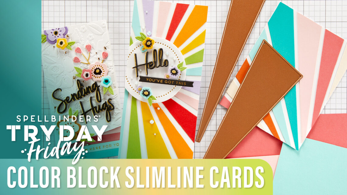 Color Block Slimline Cards | Spellbinders Live