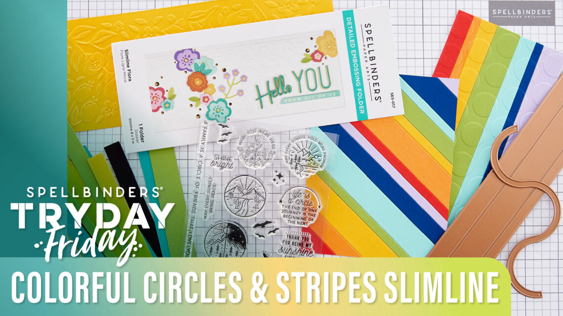 Colorful Circles and Stripes Slimline | Spellbinders Live