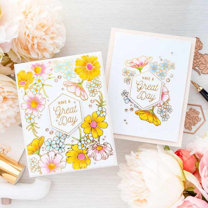 August 2021 Glimmer Hot Foil Kit of the Month is Here – Hex Floral