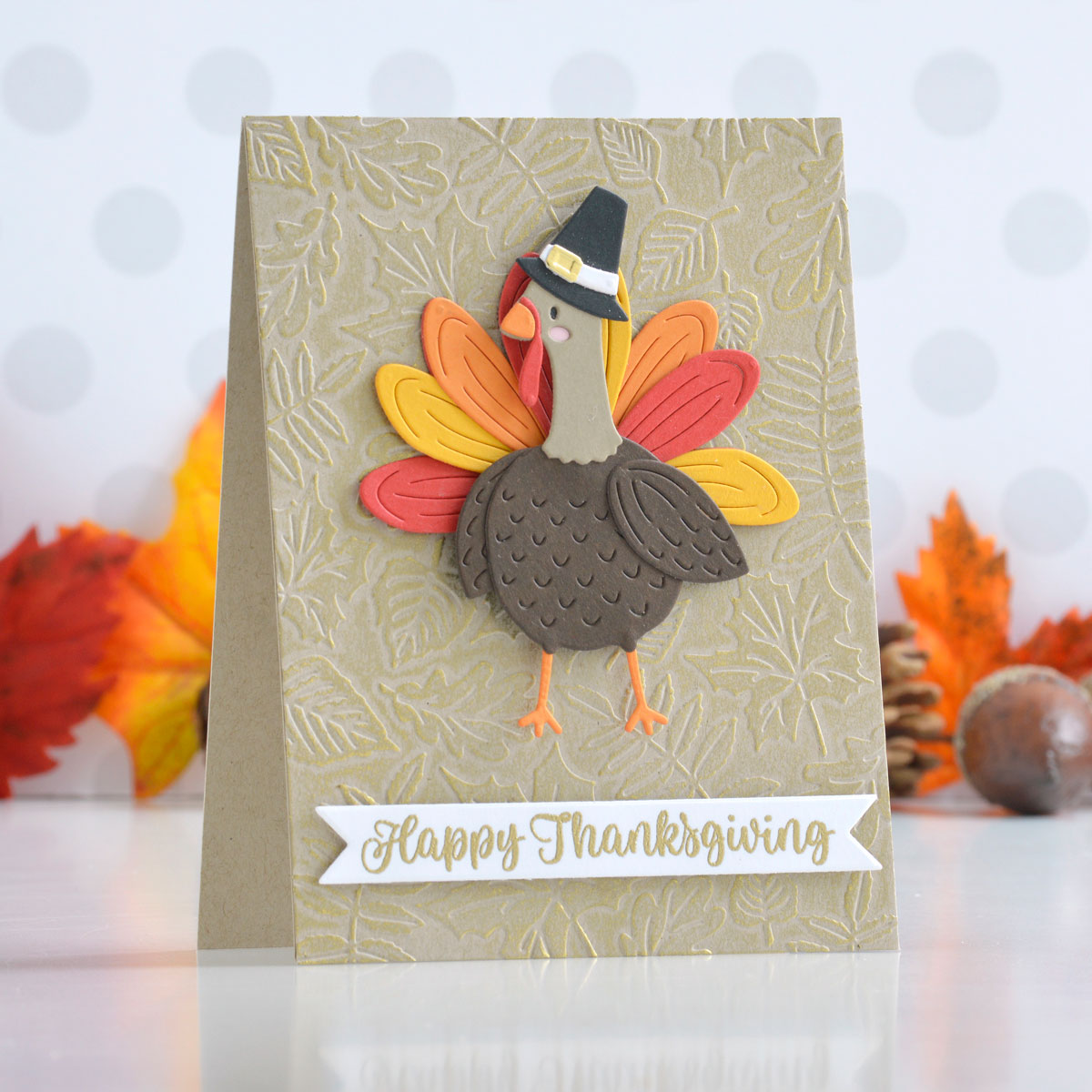 Autumn Thanksgiving Turkey Leaves Clear Stamps for Card Making and