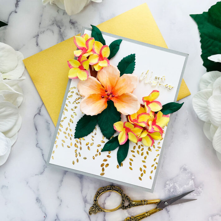 Tropical Flowers and Glimmer Hot Foil By Joy Baldwin