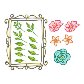 December 2021 Small Die of the Month Preview & Tutorials – Sketched Florals & Frame