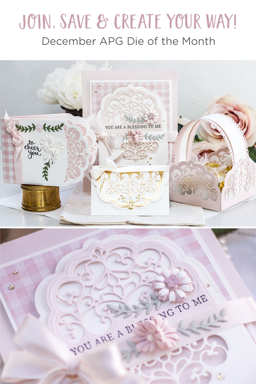 December 2021 Amazing Paper Grace Die of the Month Preview & Tutorials –  Enchanting Pocket Card & Envelope