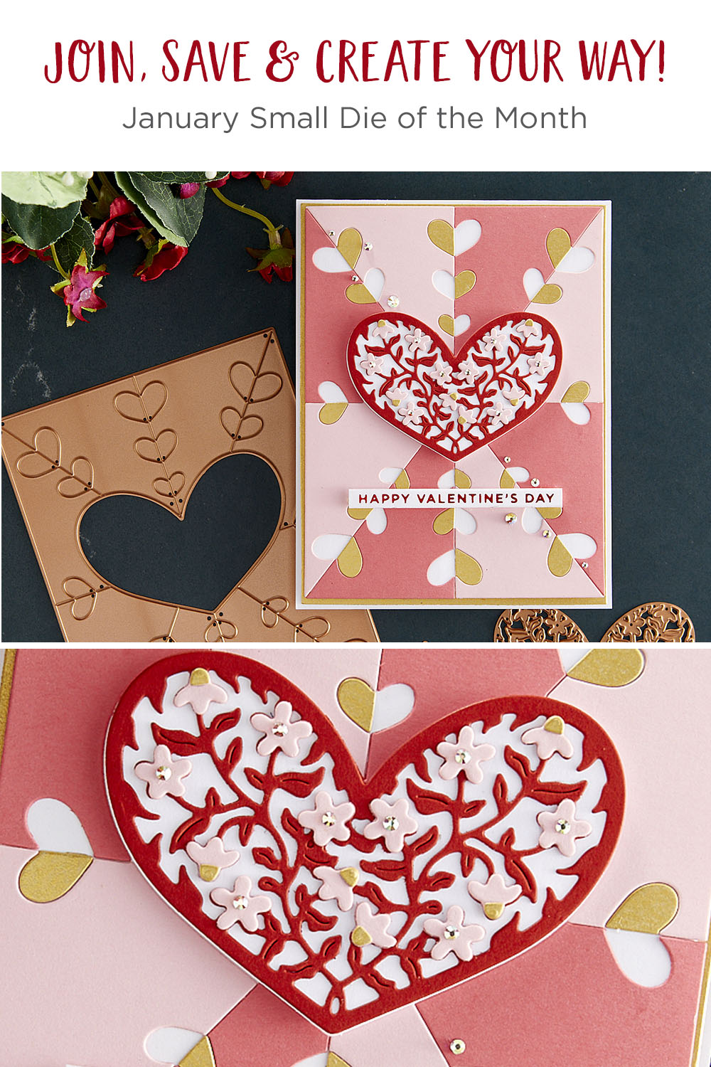 January 2022 Small Die of the Month Preview & Tutorials – A Lotta Heart