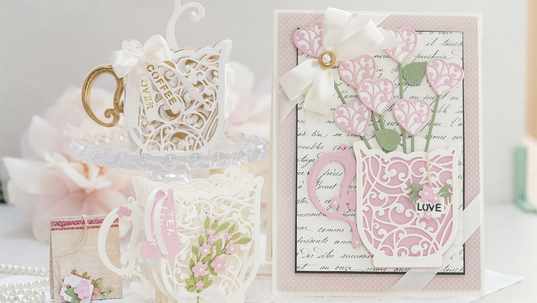 January 2022 Amazing Paper Grace Die of the Month Preview & Tutorials – Pop Up Vignette Coffee Tea or Me