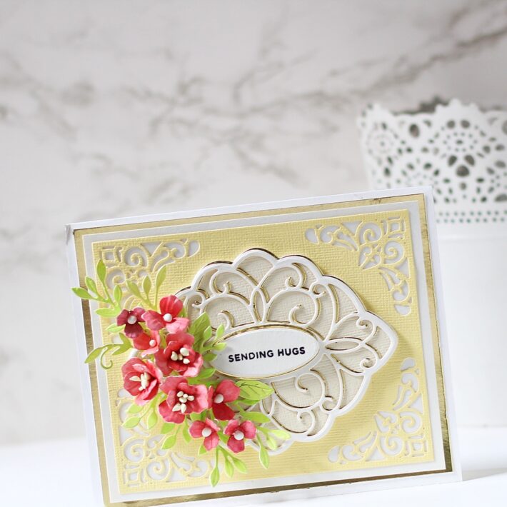 Layered Intricate Cards using Classically Becca Collection with Hussena