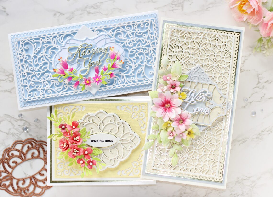 Layered Intricate Cards using Classically Becca Collection with Hussena