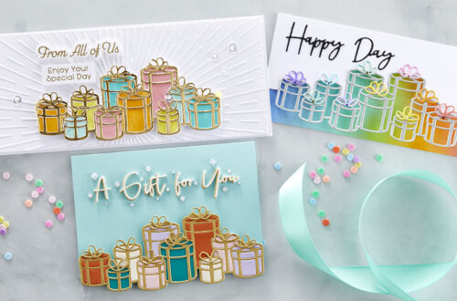April 2022 Small Die of the Month Preview & Tutorials – Gift Border & Sentiments