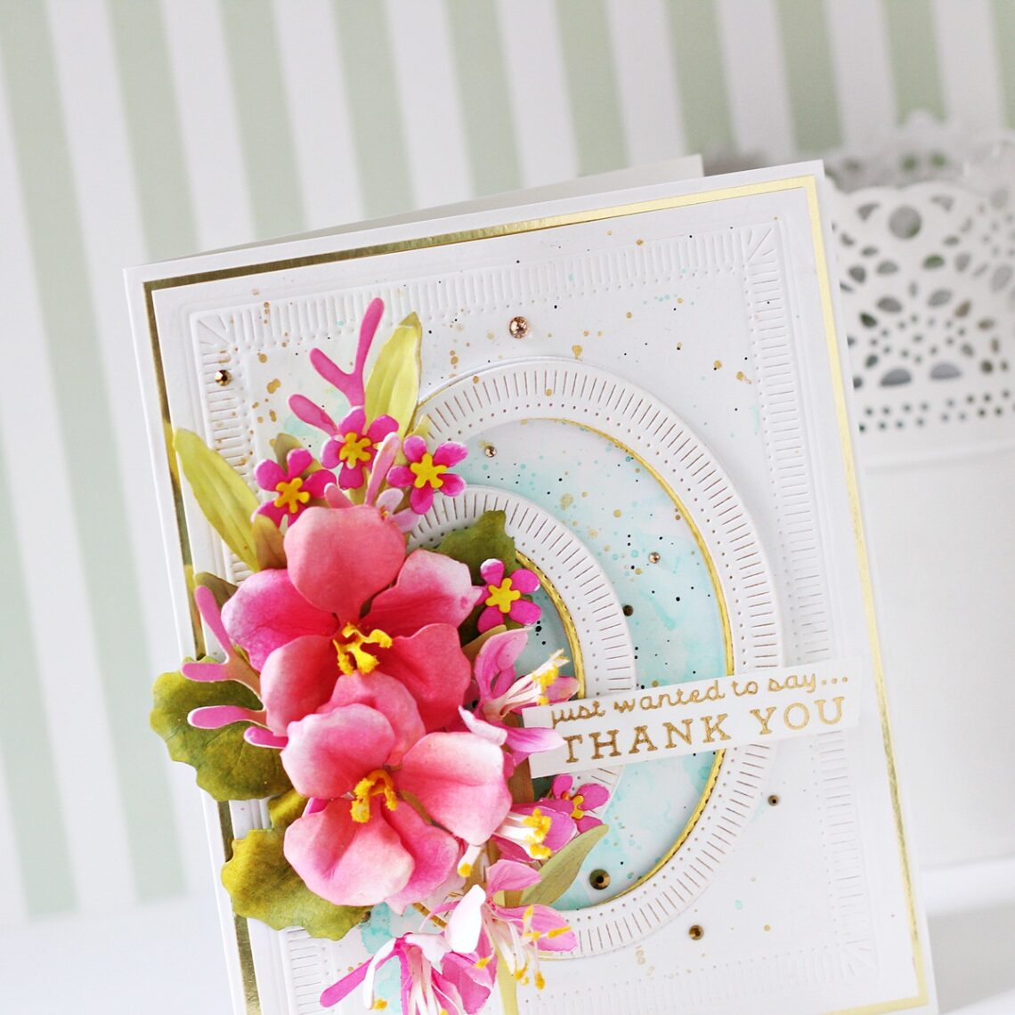 Layered Floral Handmade Cards featuring Susan's Through The Garden Gate ...