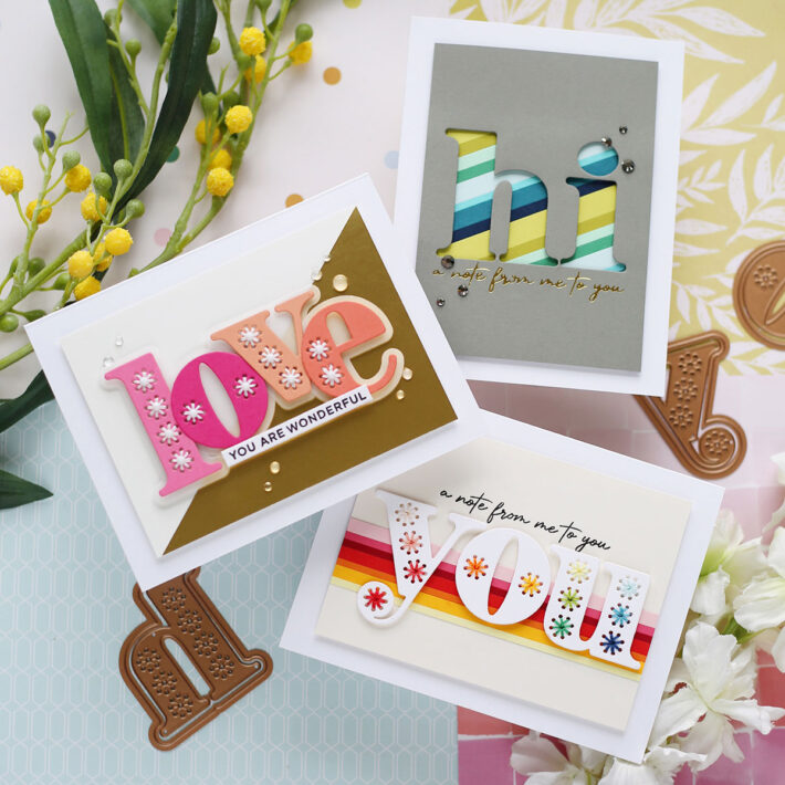 Spellbinders Stitched Alphabet Cards with Laura Bassen