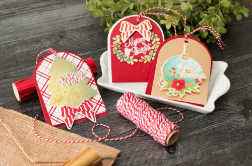 A Trio of Foiled Holiday Tags with Marie Nicole