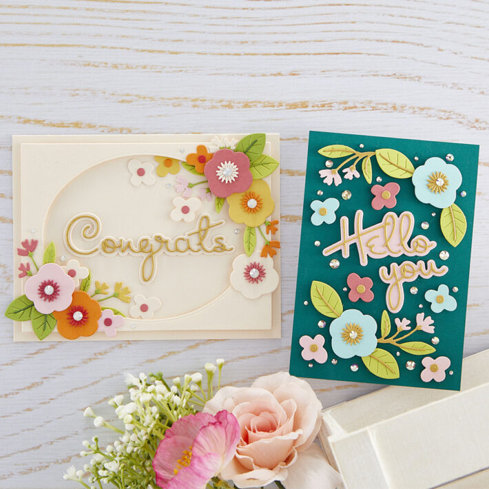 August 2022 Small Die of the Month Preview & Tutorials – Outlined Sentiments