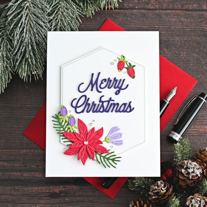 Spellbinders Celebrate the Season Collection - Christmas Blooms Card