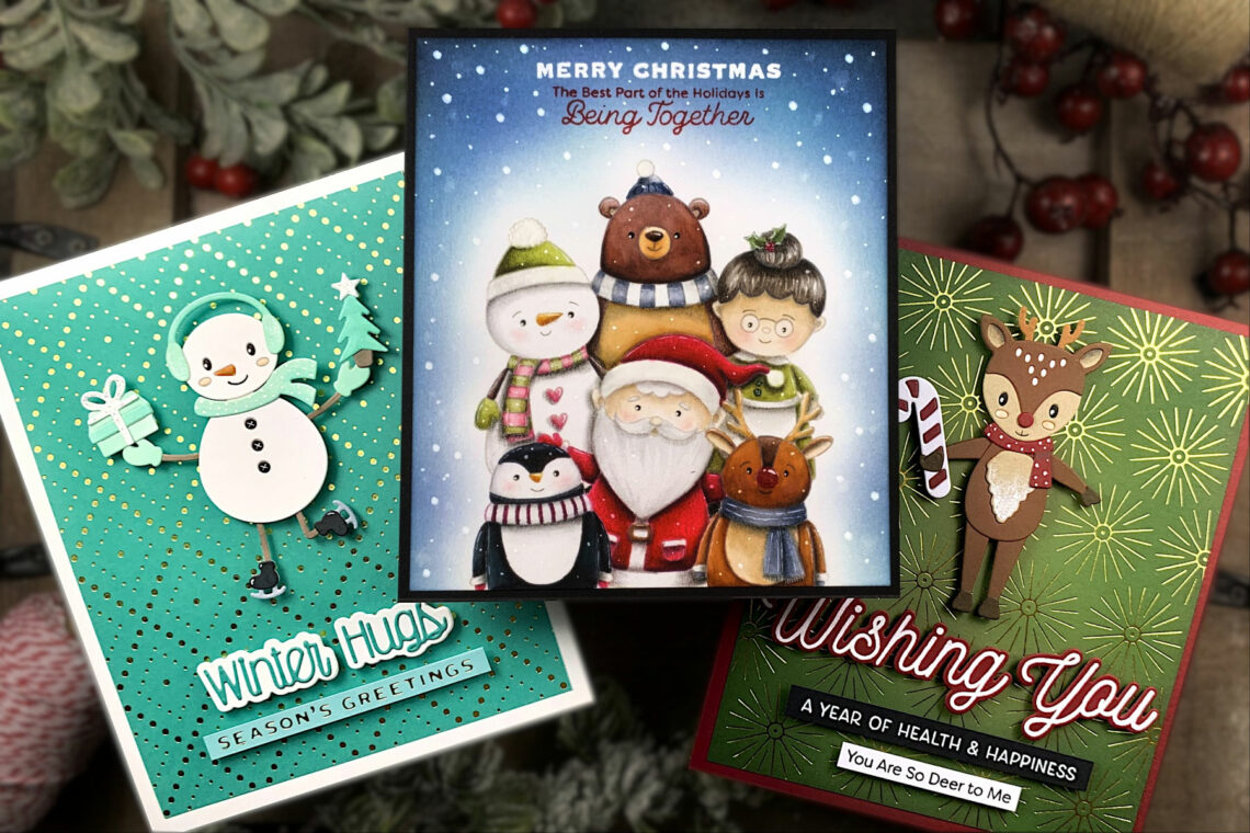 Never Too Early for Christmas Cards with Jennifer Rustioni featuring Spellbinders Tinsel Time Collection