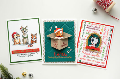 Spellbinders Holiday Cheer Enclosed - Santa Paws Unboxing 3 ways with Jung