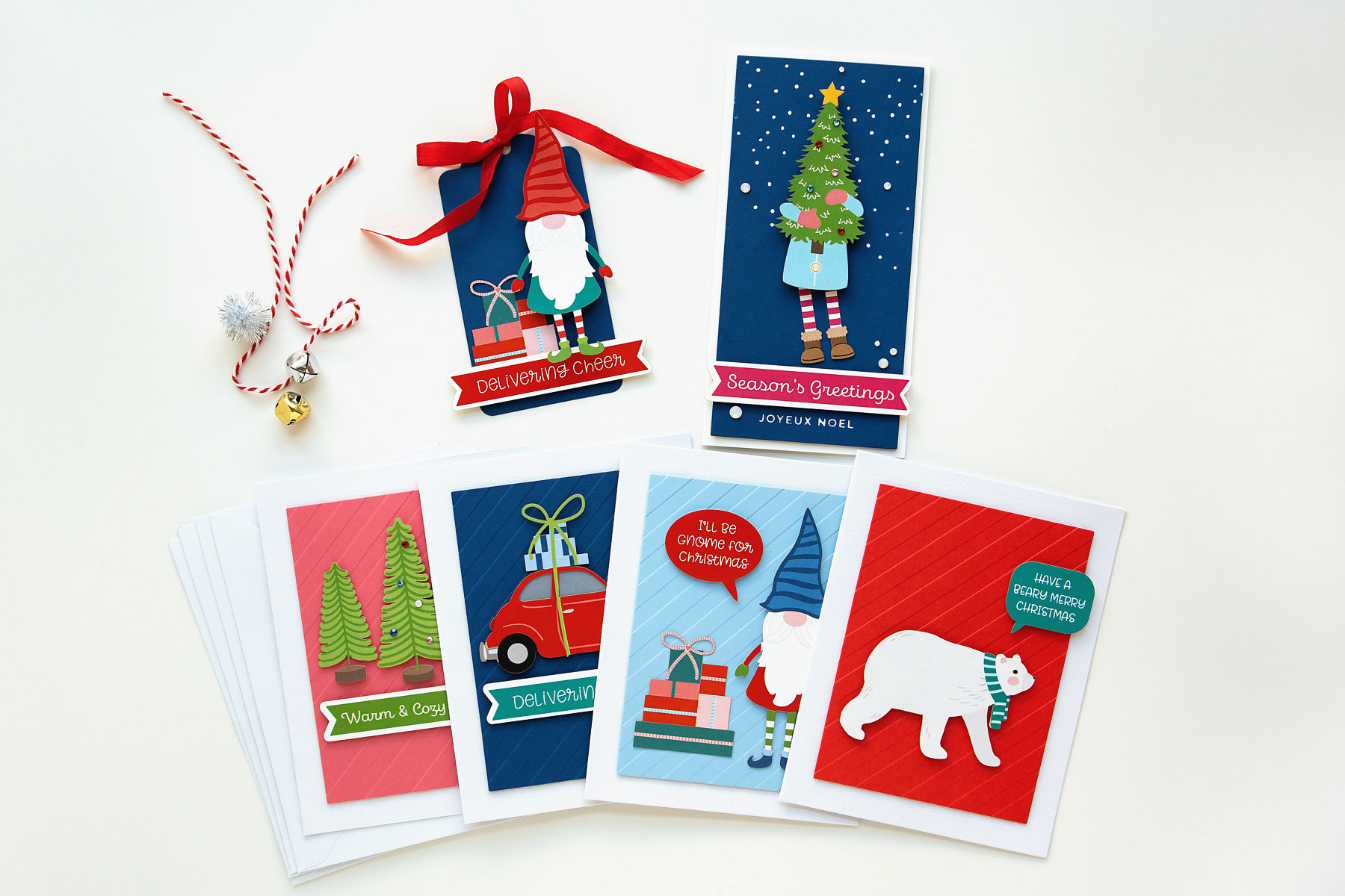 Ultimate Crafts Stamp & Emboss Set Joyeux Noel Seasons Greetings Collection 
