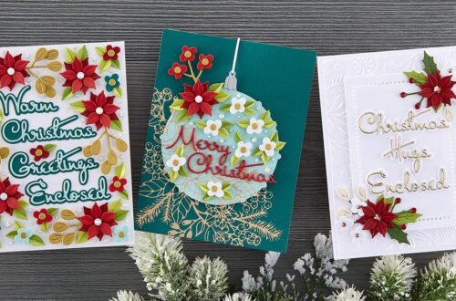 October 2022 Small Die of the Month Preview & Tutorials – Outlined Christmas Sentiments