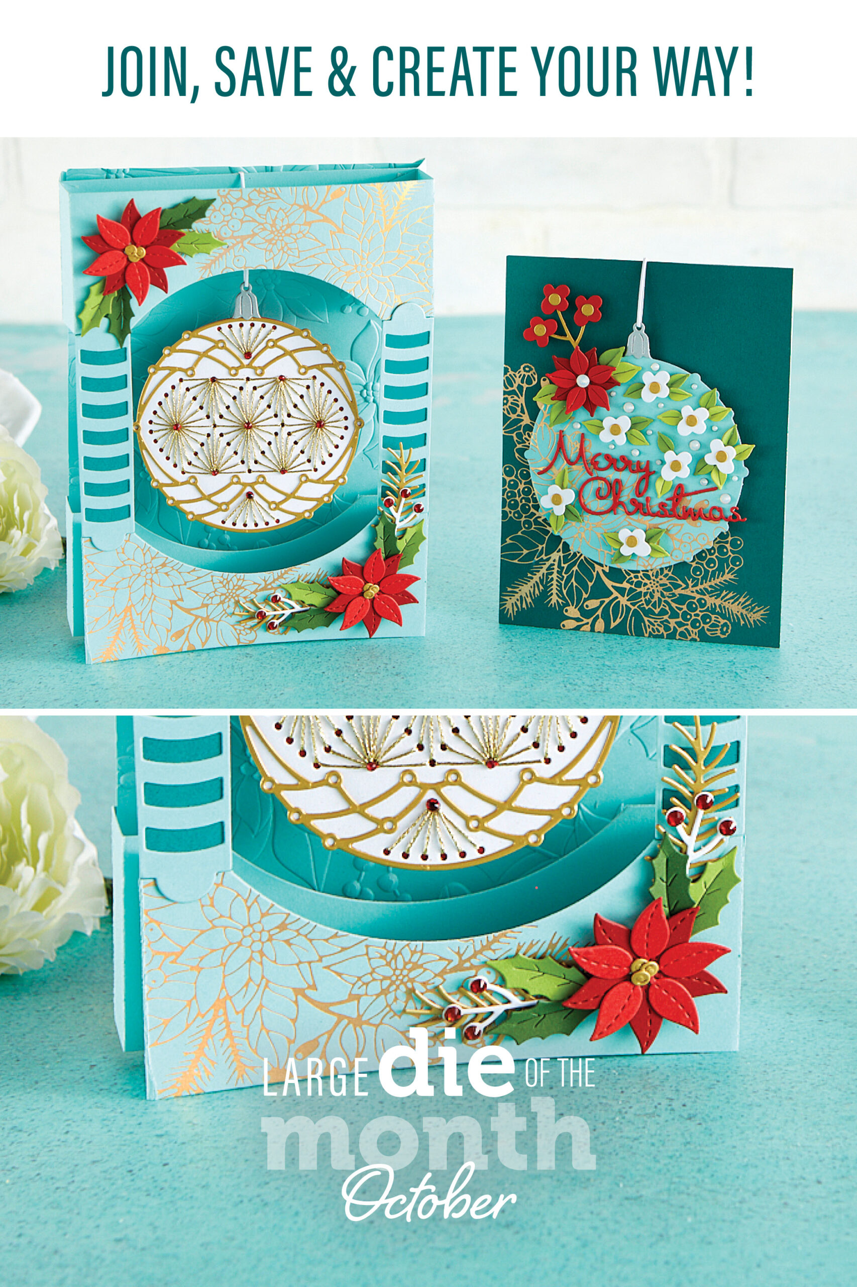 October 2022 Large Die of the Month Preview & Tutorials – Stitched Ornament & Display