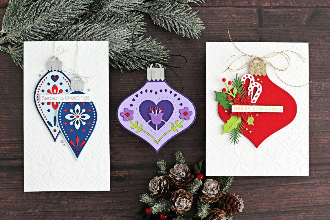 Spellbinders Winter Tales by Zsoka Marko - Nordic Ornaments 3 Ways. Christmas Cardmaking With Michelle Short
