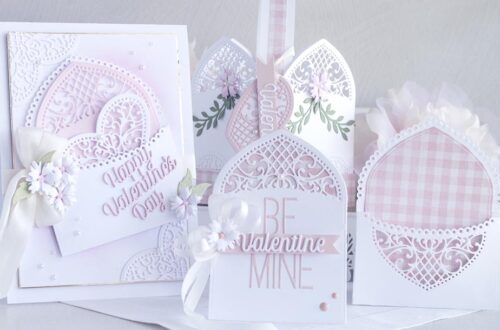 December 2022 Amazing Paper Grace Die of the Month Preview & Tutorials – Sweetheart Envelope & Notecard Set