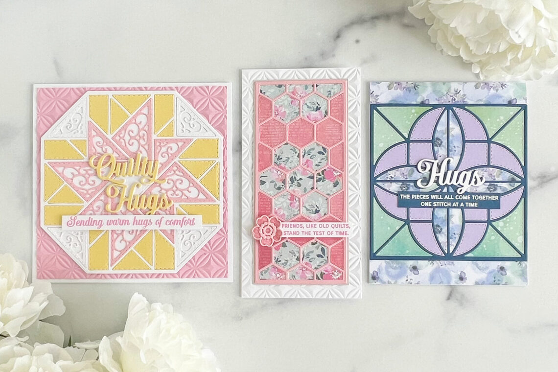 Spellbinders Paper Quilt Cards with Home Sweet Quilt Collection by Becca Feeken