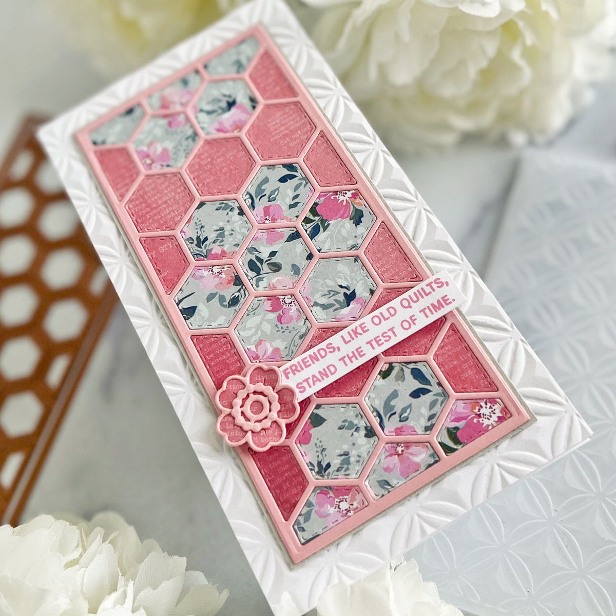 Spellbinders Clear Acrylic Stamps By Becca Feeken - Quilty Hugs Sentiments  (STP156)